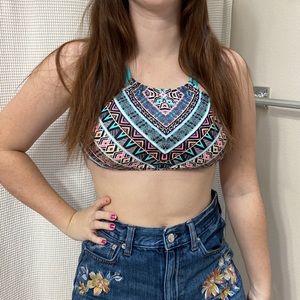 Women’s Xhilaration two-piece bikini set with bottoms & halter top. Size medium.